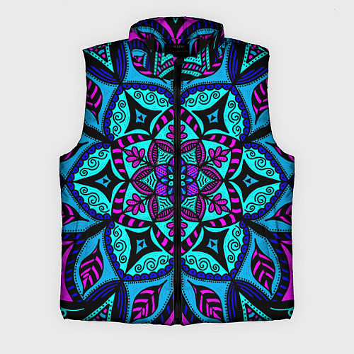 Мужской жилет Яркая цветная мандала / 3D-Черный – фото 1