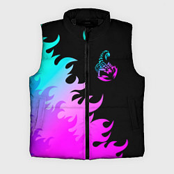 Мужской жилет Scorpions неоновый огонь, цвет: 3D-черный