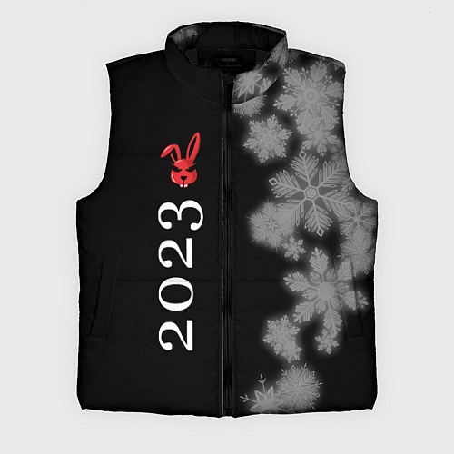 Мужской жилет Кролик 2023 суровый: по-вертикали / 3D-Черный – фото 1
