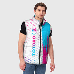 Мужской жилет Totoro neon gradient style: по-вертикали, цвет: 3D-черный — фото 2