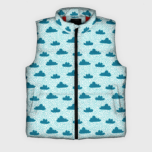 Мужской жилет Облака и дождь / 3D-Красный – фото 1