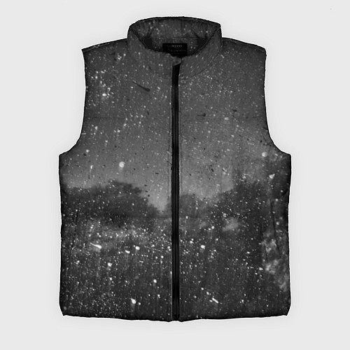 Мужской жилет Абстрактная тьма и следы белой краски / 3D-Черный – фото 1