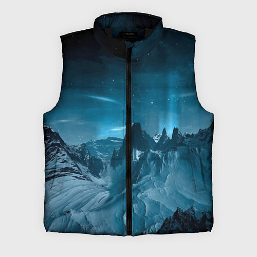 Мужской жилет Снежные горные вершины / 3D-Черный – фото 1