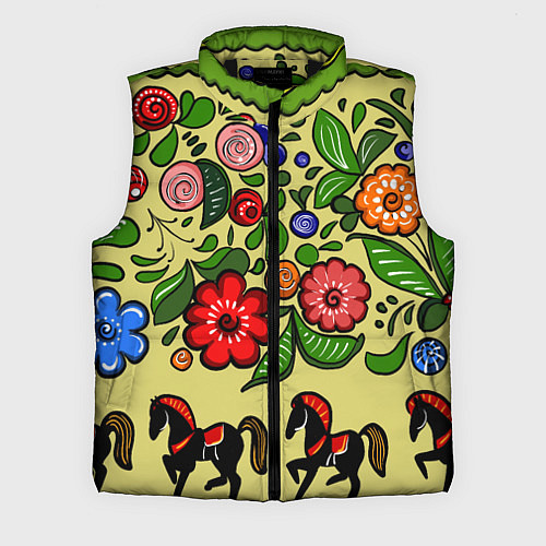 Мужской жилет Роспись лошади / 3D-Черный – фото 1
