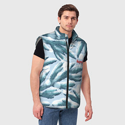 Мужской жилет Ветки ёлочек - happy, цвет: 3D-светло-серый — фото 2