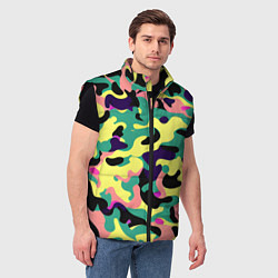 Мужской жилет Неоновый камуфляж, цвет: 3D-черный — фото 2
