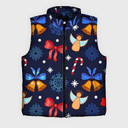 Мужской жилет Новогодняя мелодия, цвет: 3D-черный