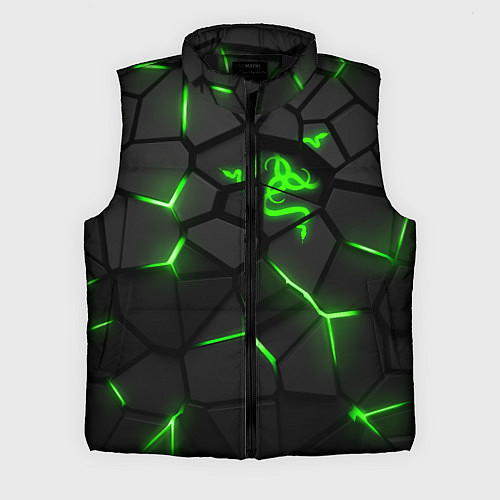 Мужской жилет Razer green neon / 3D-Черный – фото 1
