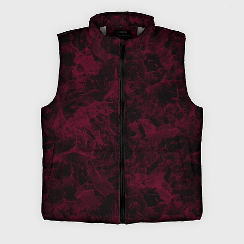 Мужской жилет Черный и бордовый мраморный узор / 3D-Светло-серый – фото 1