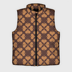 Мужской жилет Четырехлистный клевер коричневый, цвет: 3D-черный