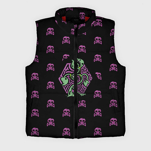Мужской жилет Ядовитое растение с черепочками / 3D-Красный – фото 1