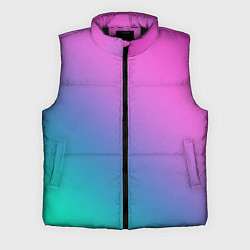 Мужской жилет Розовый с бирюзовым и синим градиент, цвет: 3D-черный