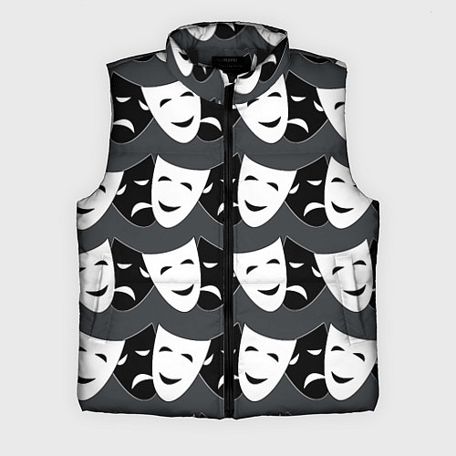Мужской жилет Две маски / 3D-Черный – фото 1