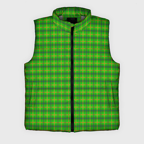 Мужской жилет Шотландка зеленая крупная / 3D-Светло-серый – фото 1