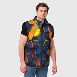 Мужской жилет Плитки со свечением, цвет: 3D-черный — фото 2