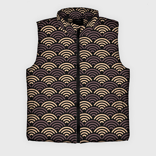 Мужской жилет Японский фиолетовый паттерн / 3D-Черный – фото 1