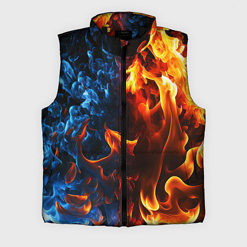Мужской жилет Битва огней - два пламени / 3D-Черный – фото 1