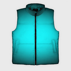 Мужской жилет Неоновый синий градиент, цвет: 3D-черный