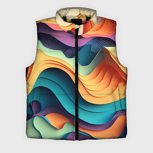 Мужской жилет Цветной рельеф / 3D-Черный – фото 1