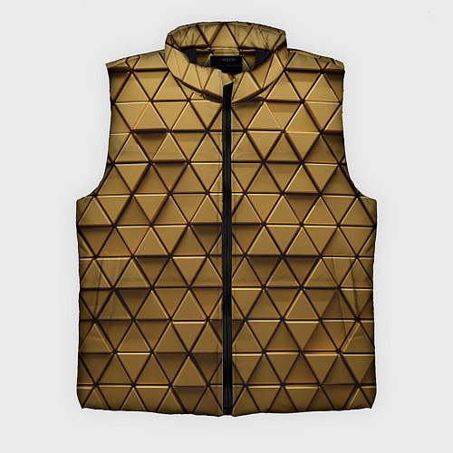 Мужской жилет Золотые треугольники / 3D-Черный – фото 1