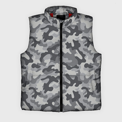 Мужской жилет Городской серый камуфляж / 3D-Красный – фото 1