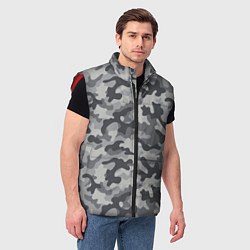 Мужской жилет Городской серый камуфляж, цвет: 3D-красный — фото 2