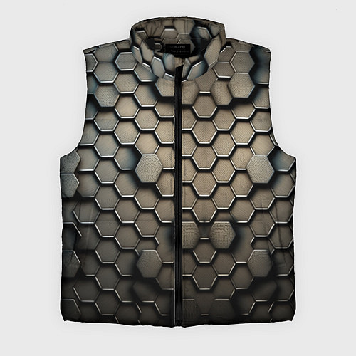 Мужской жилет Сталь и соты / 3D-Черный – фото 1
