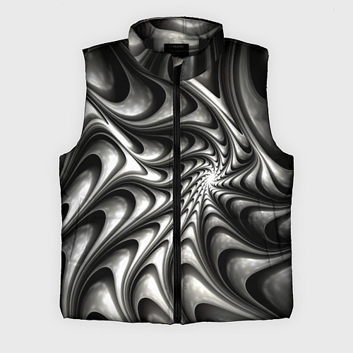 Мужской жилет Abstract fractal grey / 3D-Черный – фото 1
