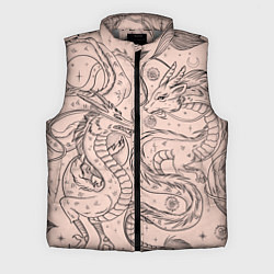Мужской жилет Дракон - унесенные призраками: тату на бежевом