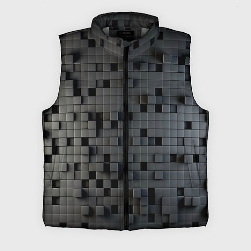 Мужской жилет Digital pixel black / 3D-Светло-серый – фото 1