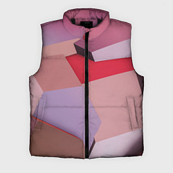 Мужской жилет Розовое абстрактное множество кубов, цвет: 3D-черный