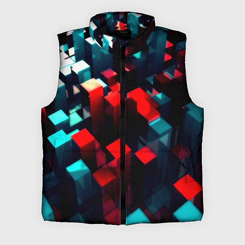 Мужской жилет Digital abstract cube / 3D-Черный – фото 1