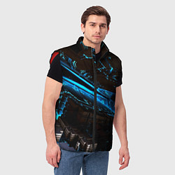 Мужской жилет Digital space abstraction, цвет: 3D-красный — фото 2