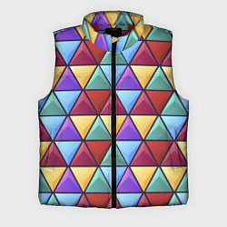 Мужской жилет Геометрический красочный паттерн, цвет: 3D-красный