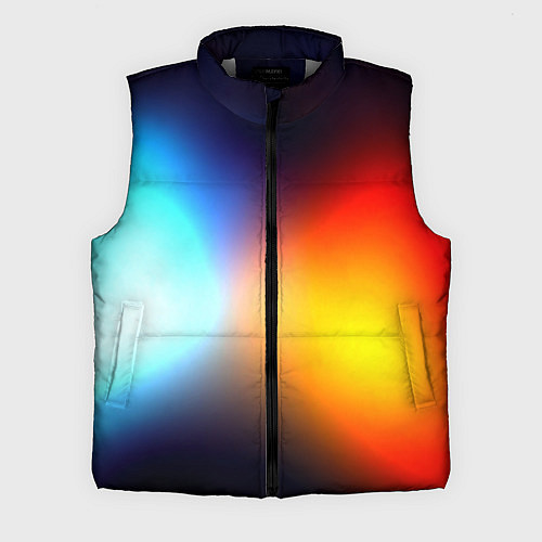 Мужской жилет Горячий красный градиент / 3D-Светло-серый – фото 1