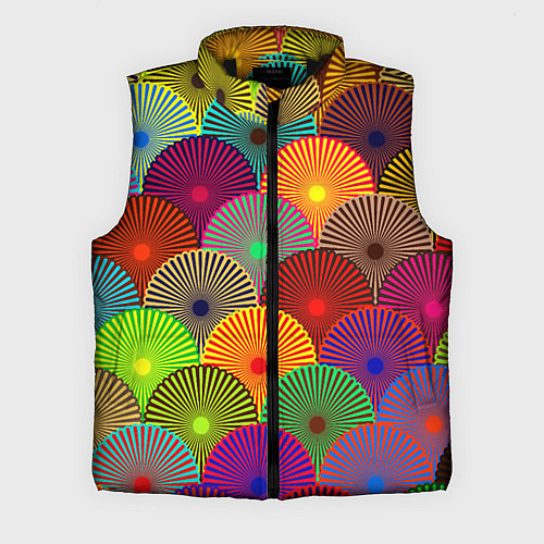 Мужской жилет Multicolored circles / 3D-Черный – фото 1