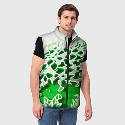 Мужской жилет Узор зелени-арт, цвет: 3D-черный — фото 2