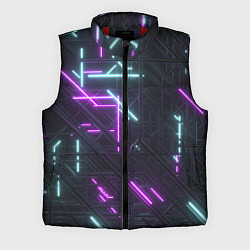 Мужской жилет Неоновые полосы, цвет: 3D-красный