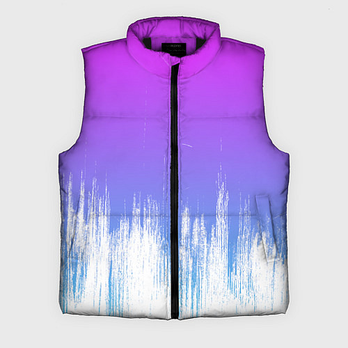 Мужской жилет Фиолетовый градиент с потертостями / 3D-Черный – фото 1