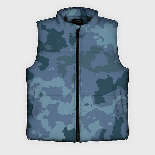 Мужской жилет Камуфляж синий / 3D-Черный – фото 1