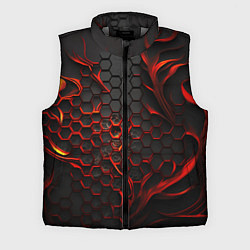 Мужской жилет Объемные огненные плитки