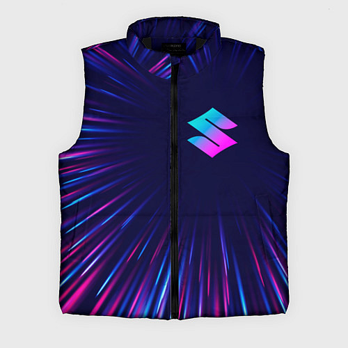 Мужской жилет Suzuki neon speed lines / 3D-Черный – фото 1