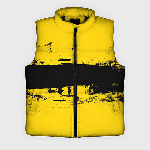 Мужской жилет Черно-желтая полоса Cyberpunk 2077 / 3D-Черный – фото 1