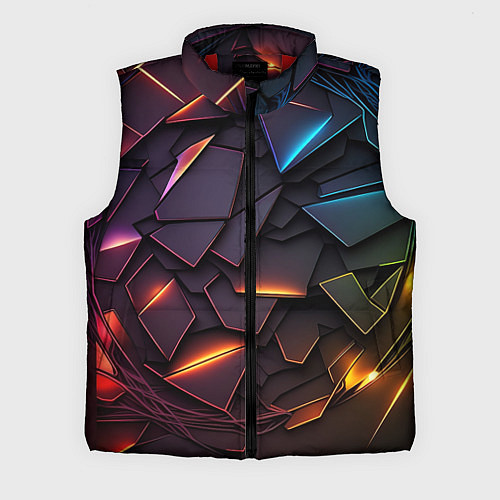 Мужской жилет Яркие неоновые объекты / 3D-Красный – фото 1