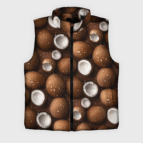 Мужской жилет Сочная текстура из кокосов / 3D-Черный – фото 1