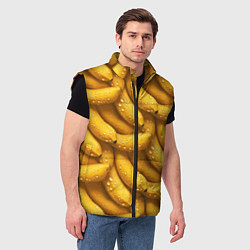 Мужской жилет Сочная текстура из бананов, цвет: 3D-черный — фото 2