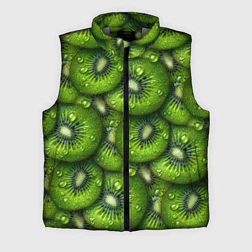 Мужской жилет Сочная текстура из киви / 3D-Светло-серый – фото 1
