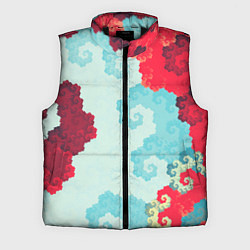 Мужской жилет Пиксельный цветочный паттерн