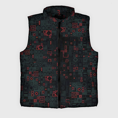 Мужской жилет Квадратные пазлы / 3D-Черный – фото 1