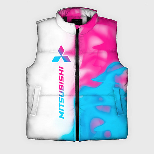 Мужской жилет Mitsubishi neon gradient style: по-вертикали / 3D-Черный – фото 1